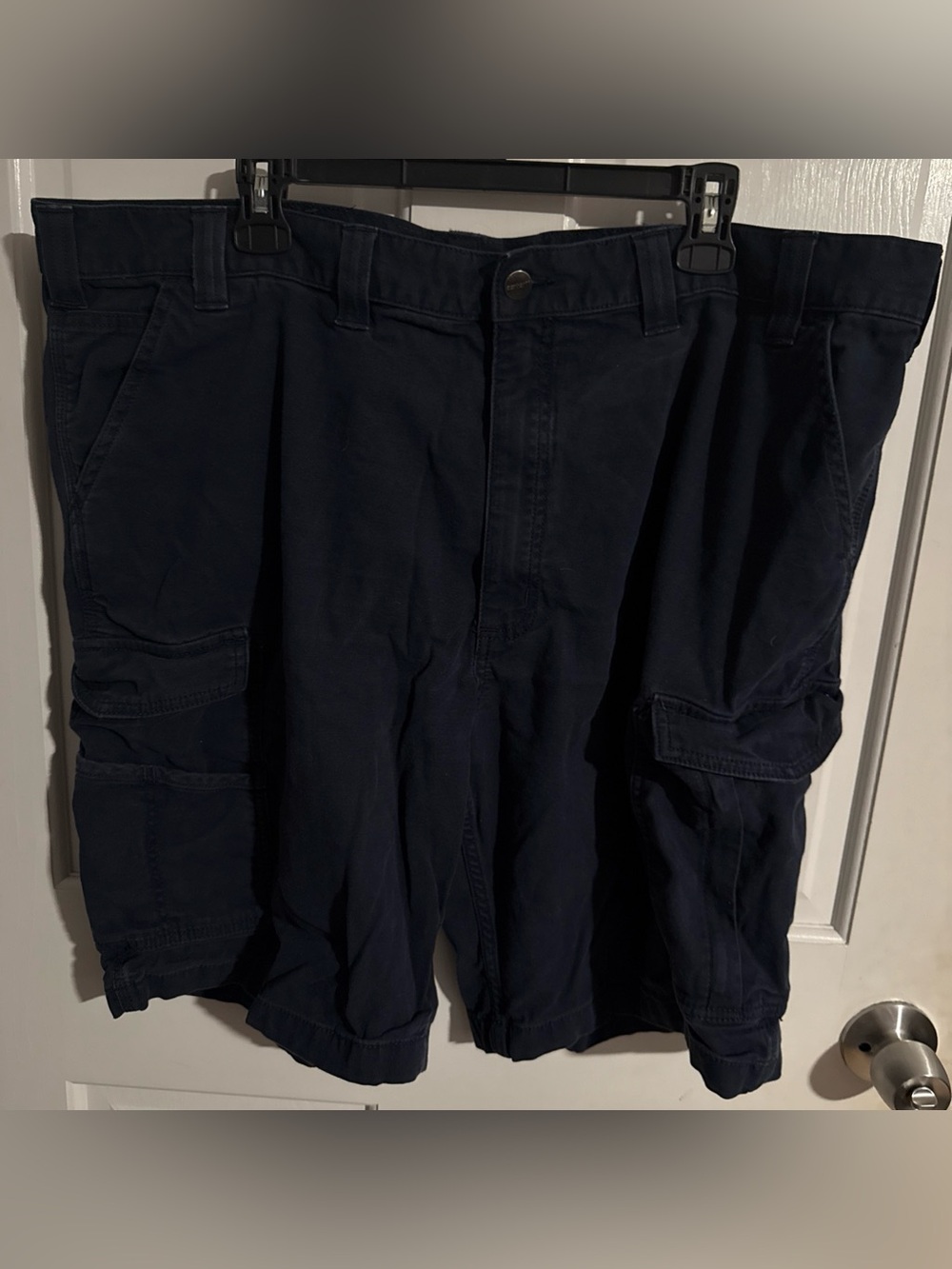 Carthartt Men's Navy Cargo Shorts with Multiple Utility Pockets